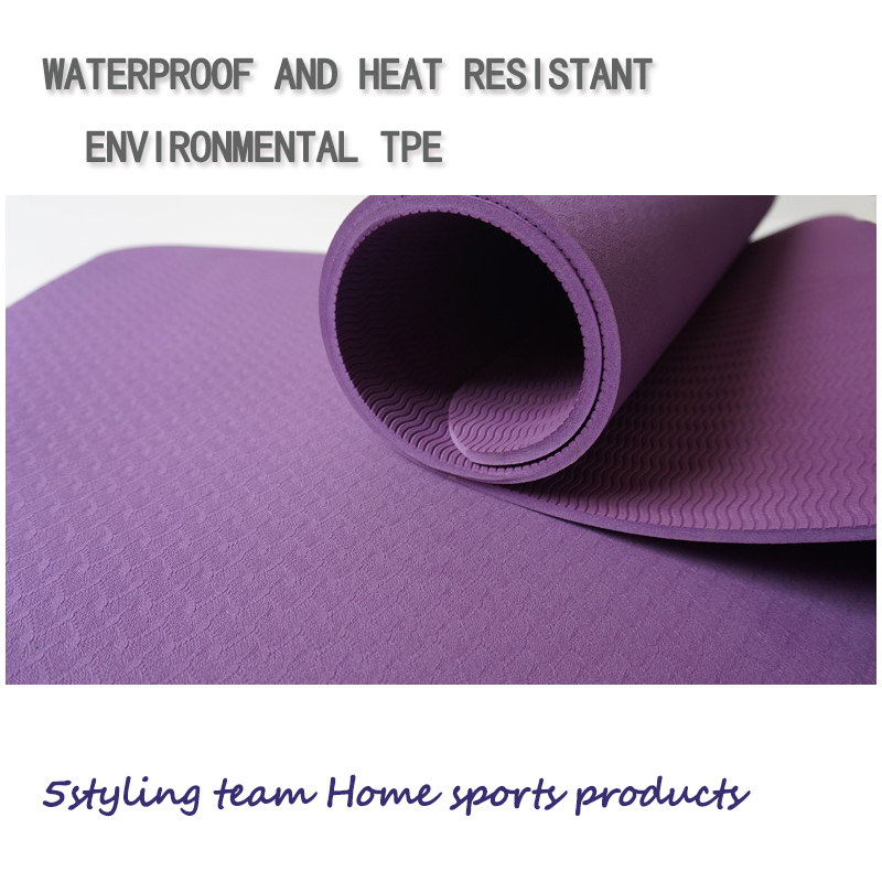 6mm defect mic clasa a doua monocrom TPE yoga mat protecție de mediu antisid fără gust sport fitness mată selecție de culori