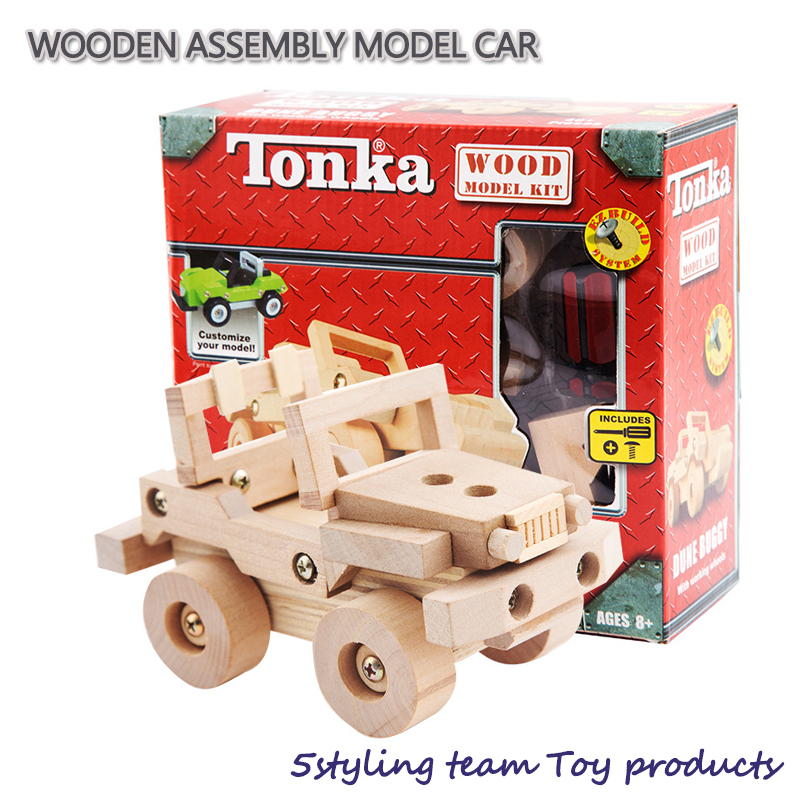 Genuină asamblare din lemn și dezasamblare model de camion cu lopată copii DIY mâinile pe jucării educaționale angro mixte