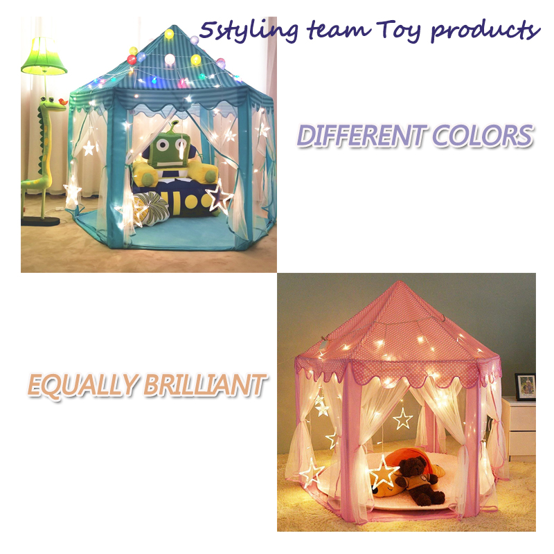 Tenda pentru copii hexagon Prinț cort cort pentru copii casă de joc pentru copii Copilă stoc de producător Casa de jucării